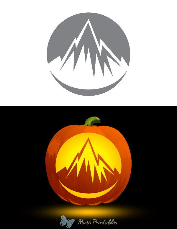 Mountain Pumpkin Stencil