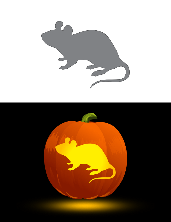 Mouse Pumpkin Stencil