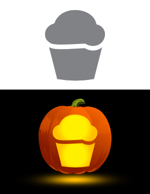 Muffin Pumpkin Stencil