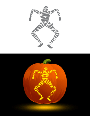 Mummy Dancer Pumpkin Stencil