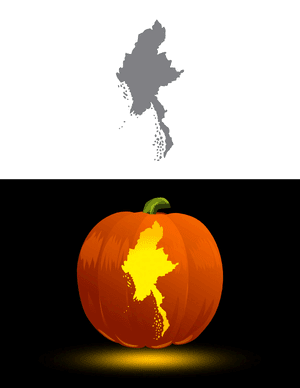 Myanmar Pumpkin Stencil