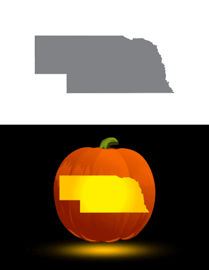 Nebraska Pumpkin Stencil