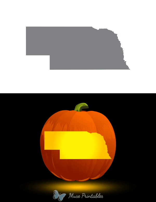 Nebraska Pumpkin Stencil