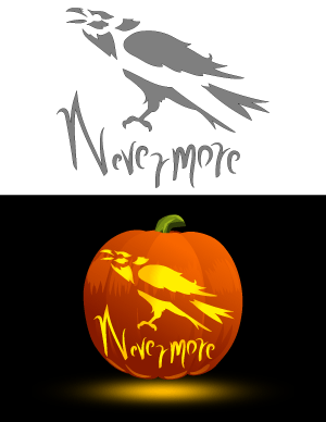 Nevermore Pumpkin Stencil