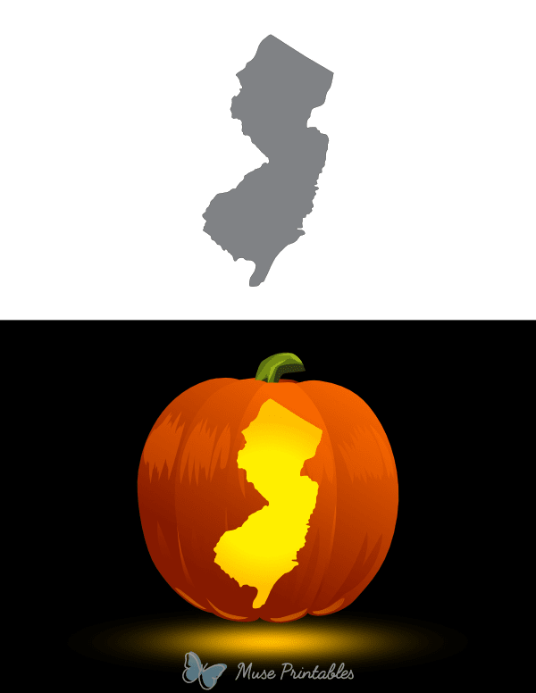New Jersey Pumpkin Stencil