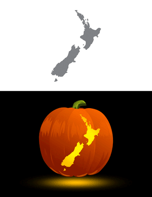 New Zealand Pumpkin Stencil