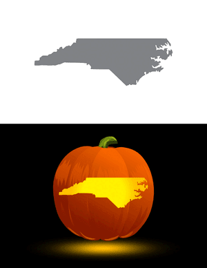 North Carolina Pumpkin Stencil