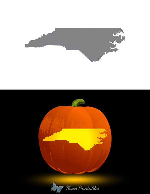 North Carolina Pumpkin Stencil