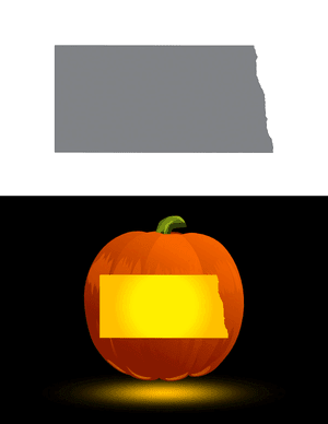 North Dakota Pumpkin Stencil