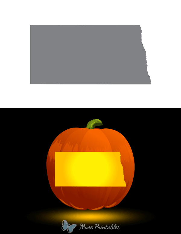 North Dakota Pumpkin Stencil