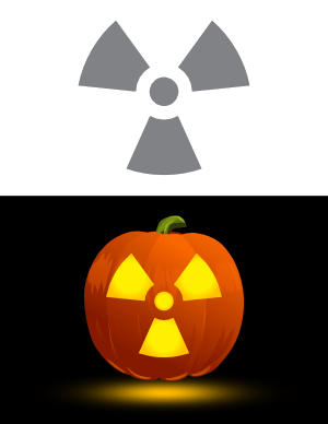 Nuclear Symbol Pumpkin Stencil
