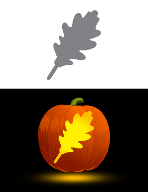 Oak Leaf Pumpkin Stencil