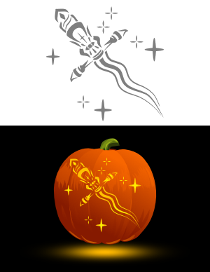 Occult Dagger Pumpkin Stencil