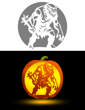 Ogre Pumpkin Stencil