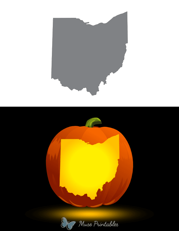 Ohio Pumpkin Stencil