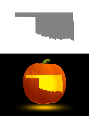 Oklahoma Pumpkin Stencil