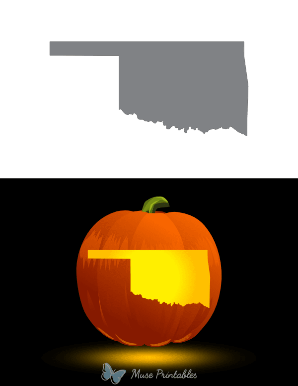 Oklahoma Pumpkin Stencil