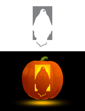 One Eyed Ghost Pumpkin Stencil