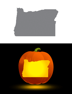 Oregon Pumpkin Stencil