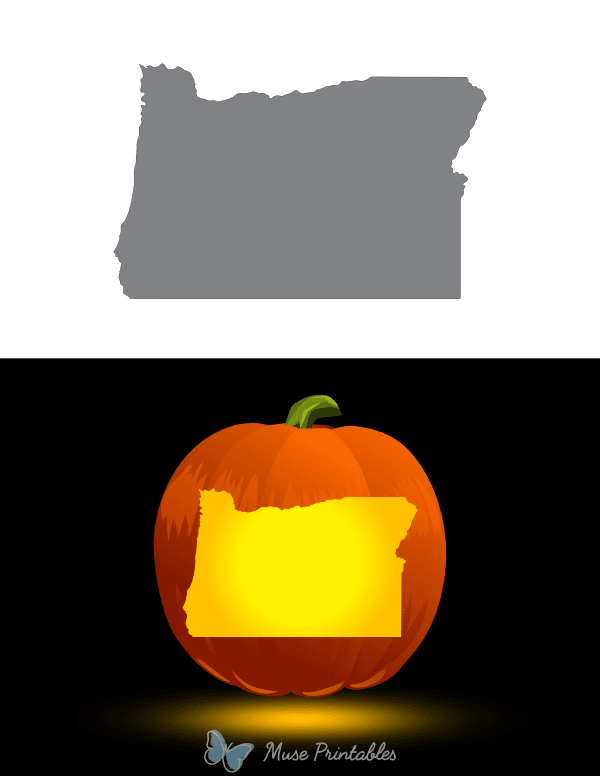 Oregon Pumpkin Stencil