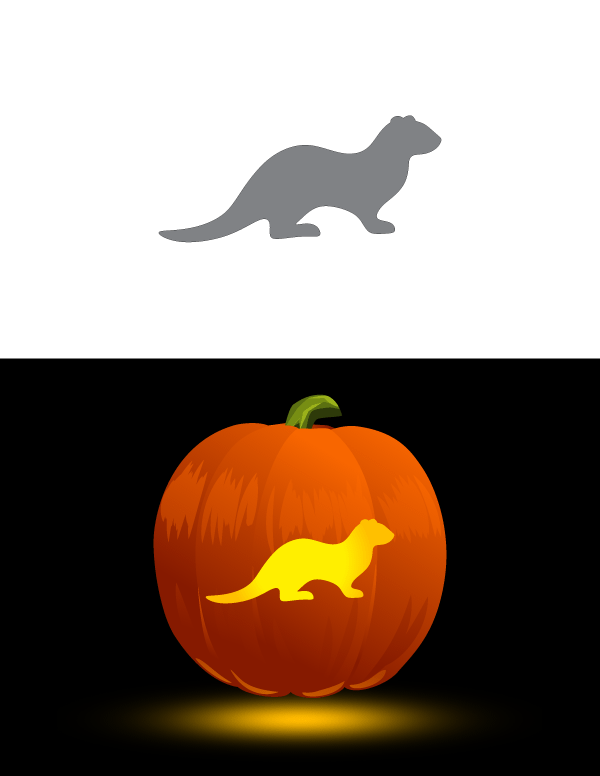 Otter Pumpkin Stencil
