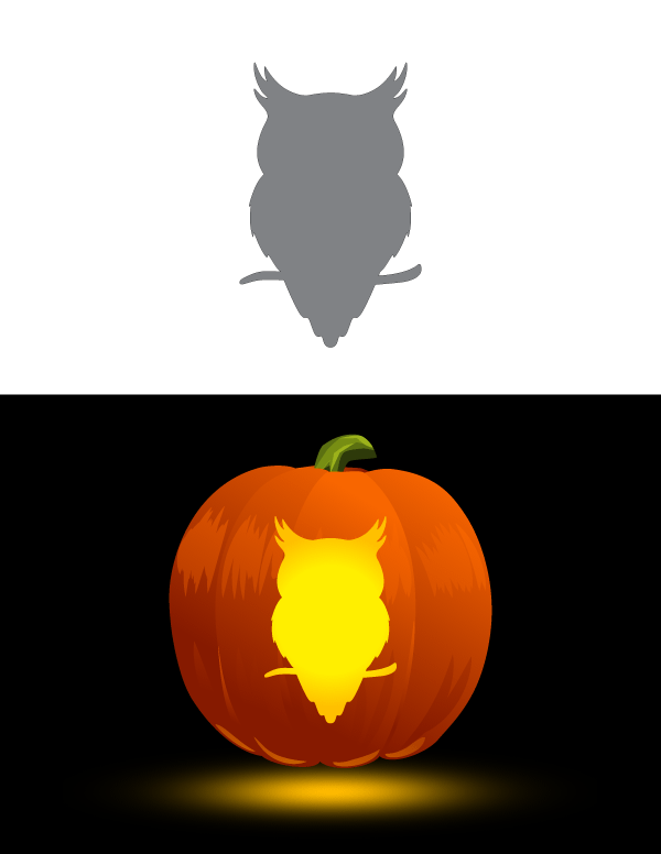 Printable Owl Pumpkin Stencil