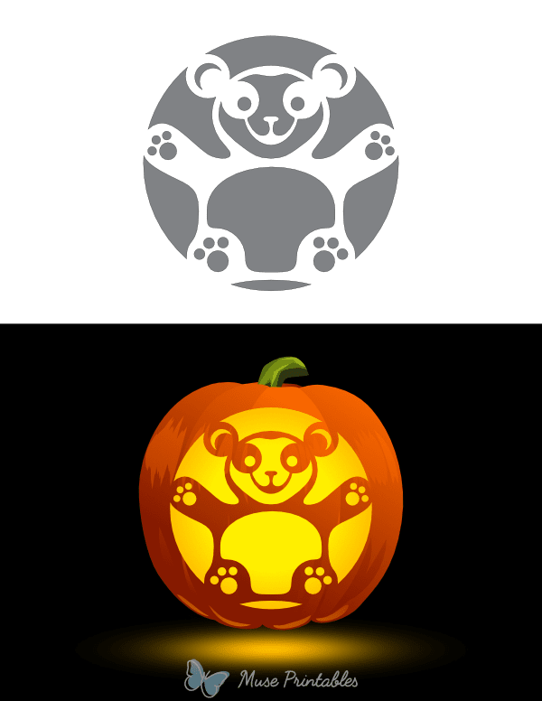 Panda Pumpkin Stencil