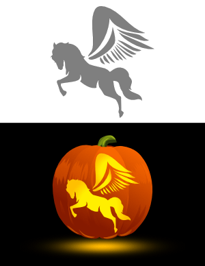 Pegasus Pumpkin Stencil
