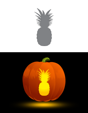 Pineapple Pumpkin Stencil