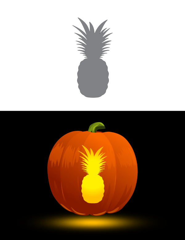 Pineapple Pumpkin Stencil