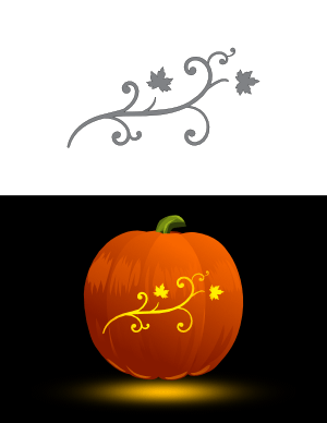 Pumpkin Vine Pumpkin Stencil