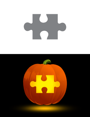 Puzzle Piece Pumpkin Stencil