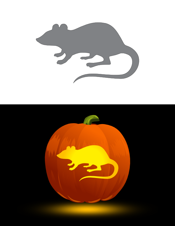 Rat Pumpkin Stencil