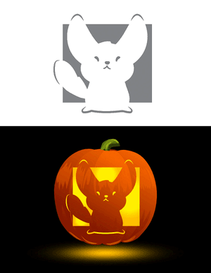 Really Cute Chinchilla Pumpkin Stencil