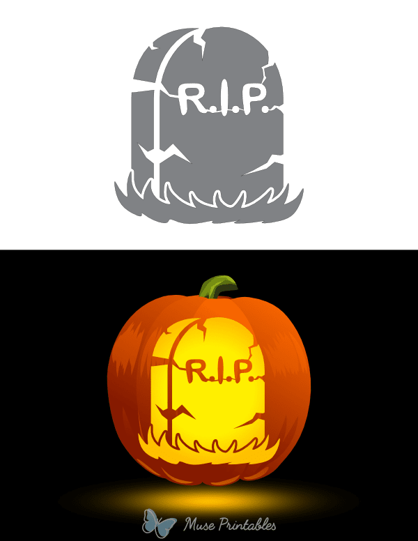 Rip Pumpkin Stencil