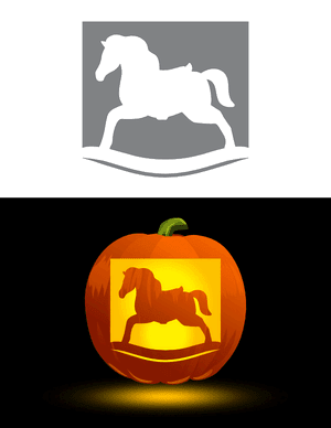 Rocking Horse Pumpkin Stencil