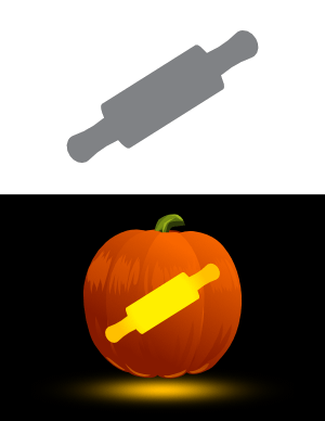 Rolling Pin Pumpkin Stencil