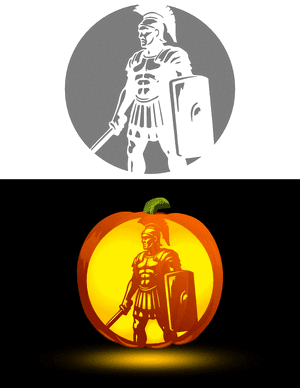 Roman Centurion Pumpkin Stencil