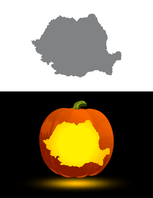Romania Pumpkin Stencil