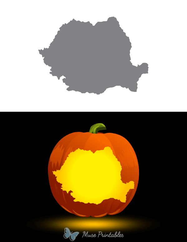 Romania Pumpkin Stencil