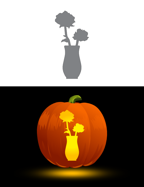 Rose Pumpkin Stencil