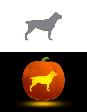 Rottweiler Pumpkin Stencil