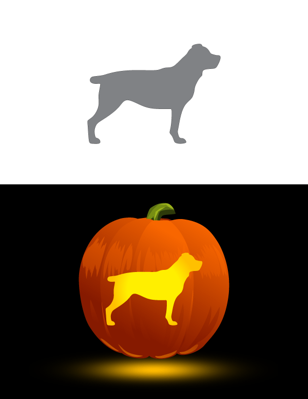 Printable Rottweiler Pumpkin Stencil