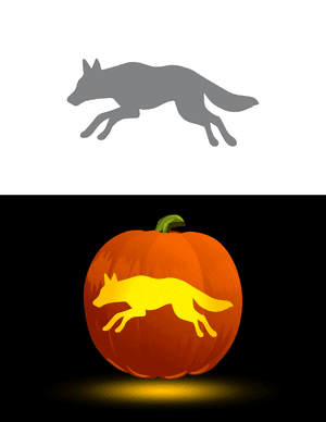 Running Jackal Pumpkin Stencil