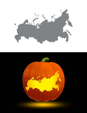 Russia Pumpkin Stencil