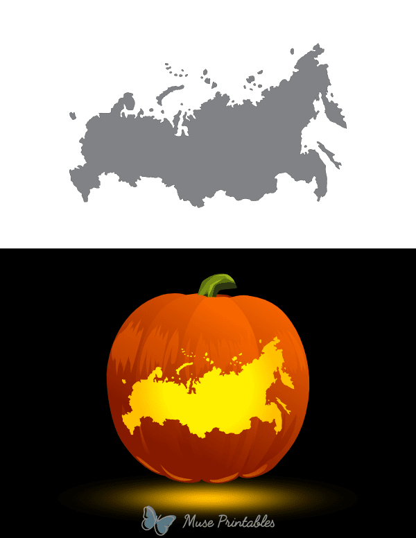 Russia Pumpkin Stencil