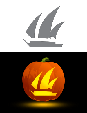 Sailboat Pumpkin Stencil