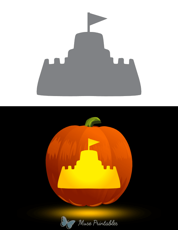 printable-sand-castle-with-flag-pumpkin-stencil