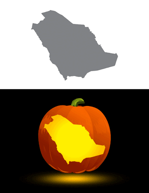 Saudi Arabia Pumpkin Stencil