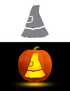 Scarecrow Hat Pumpkin Stencil